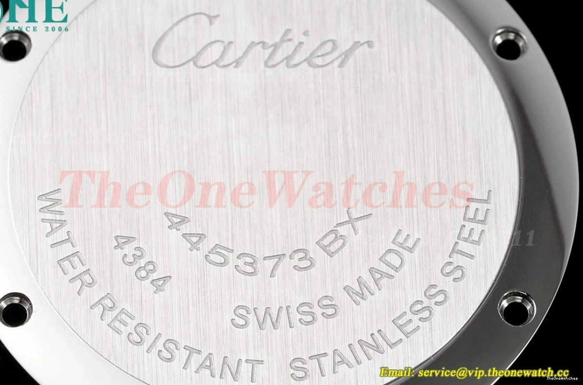 Pasha De 30mm Ladies Cartier Dial White Quartz SS LE Red AF 1203